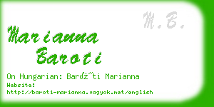 marianna baroti business card